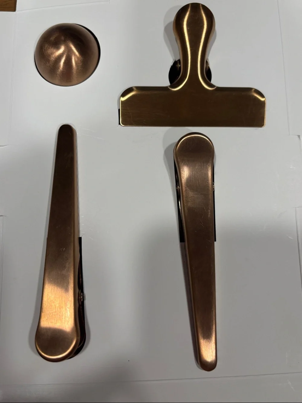 Hearth & Hand Magnolia Copper Coffee Scoop & Bag Clips 3 Pc Set NWOT